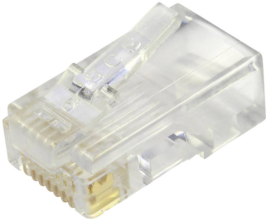 BEL Stewart Connectors 937-SP-3088R Unshielded modular plug for round cable 937-SP-3088R Plug, straight Pins: 8P8C Glassy 1 pc(s)