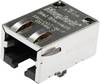 BEL Stewart Connectors S811-1X1T-06-F MagJack 10/100Base-TX 4 Transformer Tab down S811-1X1T-06-F Socket, horizontal mount 10/100Base-TX Pins: 8P8C Nickel-coated, Metal 1 pc(s)