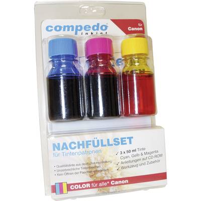 compedo MREFILL07  Ink cartrigde refill kit Compatible with (manufacturer brands): Canon Cyan, Magenta, Yellow Total ink