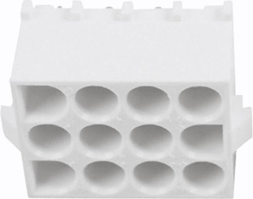 TE Connectivity Pin housing PCB Universal-MATE-N-LOK Total number of pins 12 350433-1 1 pc(s)