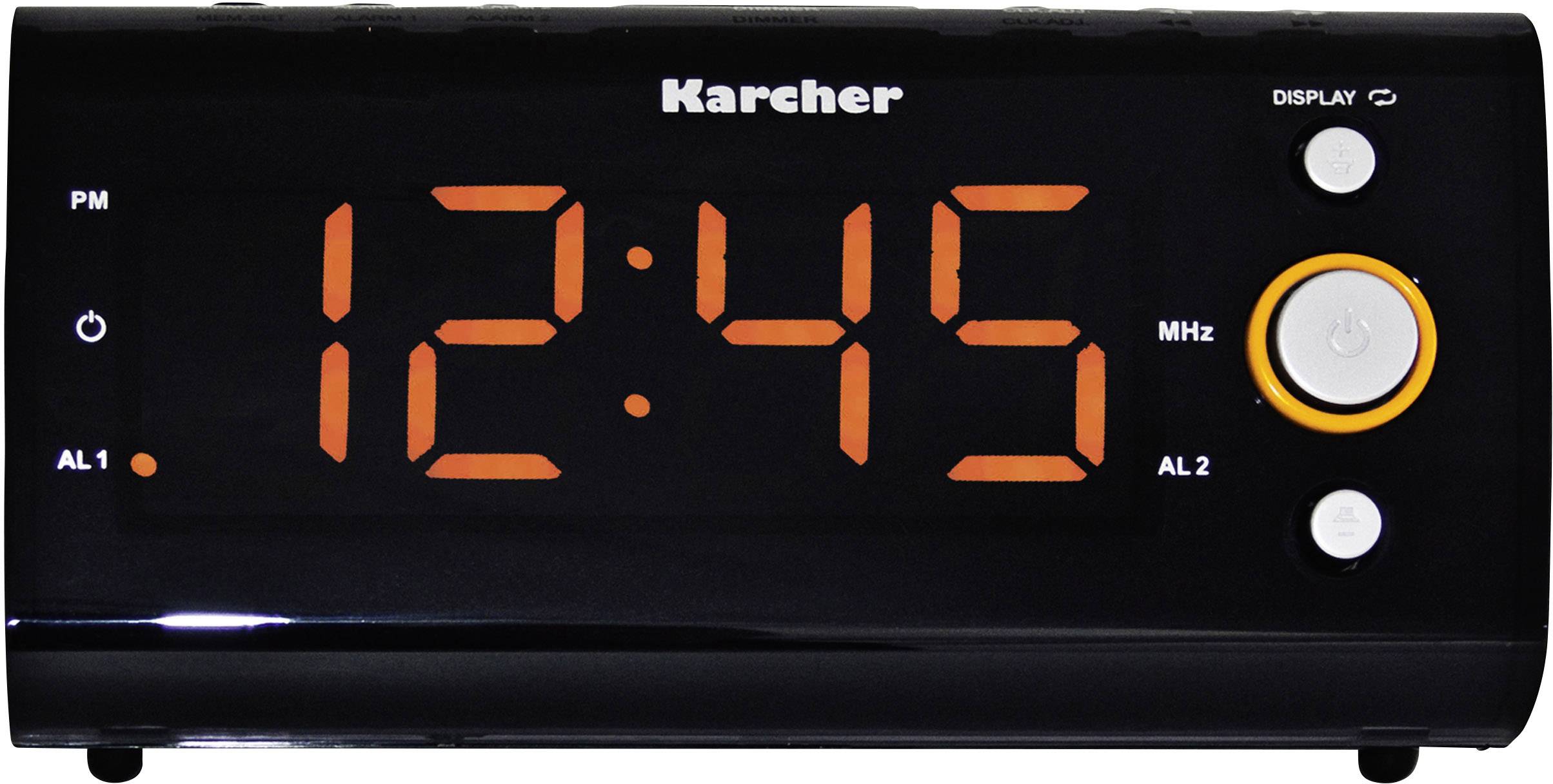 Karcher UR 1040 Radio alarm clock FM Orange-1
