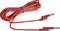 A long, red measurement cable with two connectors. Ideal for use in electrical measuring equipment and laboratory applications.