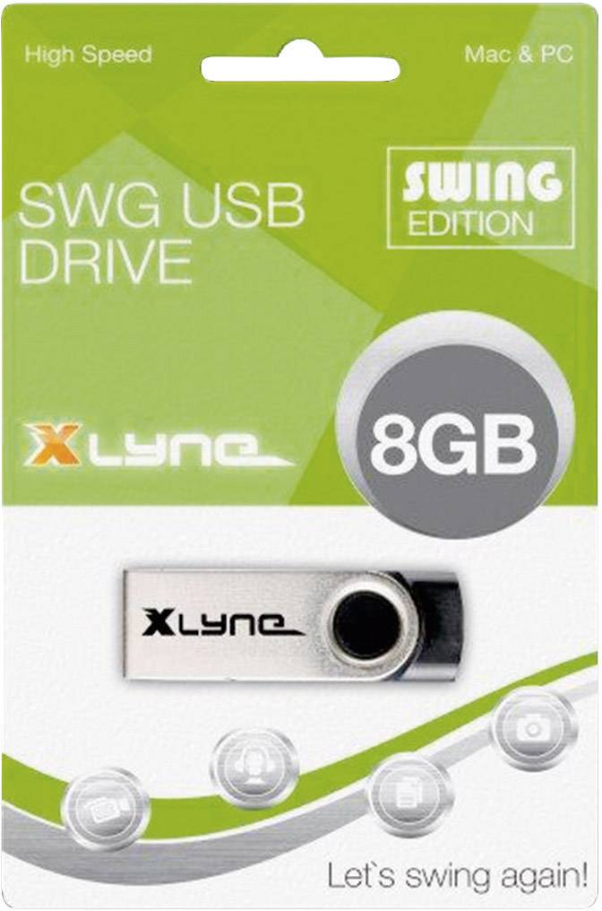Xlyne Swing USB stick 8 GB Black 177560 USB A (USB 2.0)-1