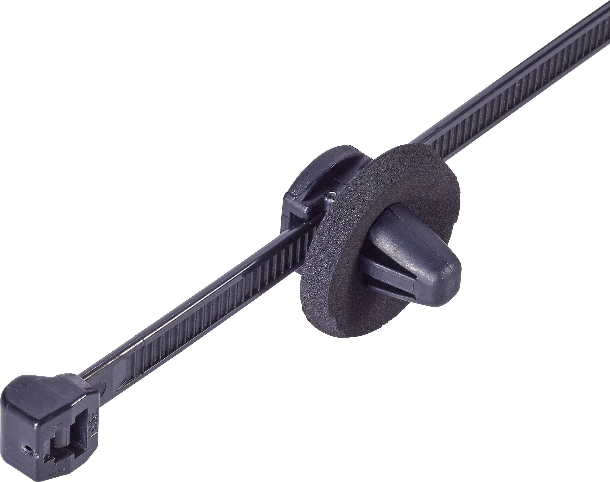 HellermannTyton 150-93100 T50ROSSFT6,5ZD 16-2 Cable tie 200 mm 4.60 mm Black Spring toggle sealed at disc 1 pc(s)