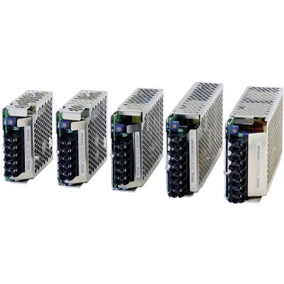Five electronic components with mesh covers, in various sizes, arranged in a line.