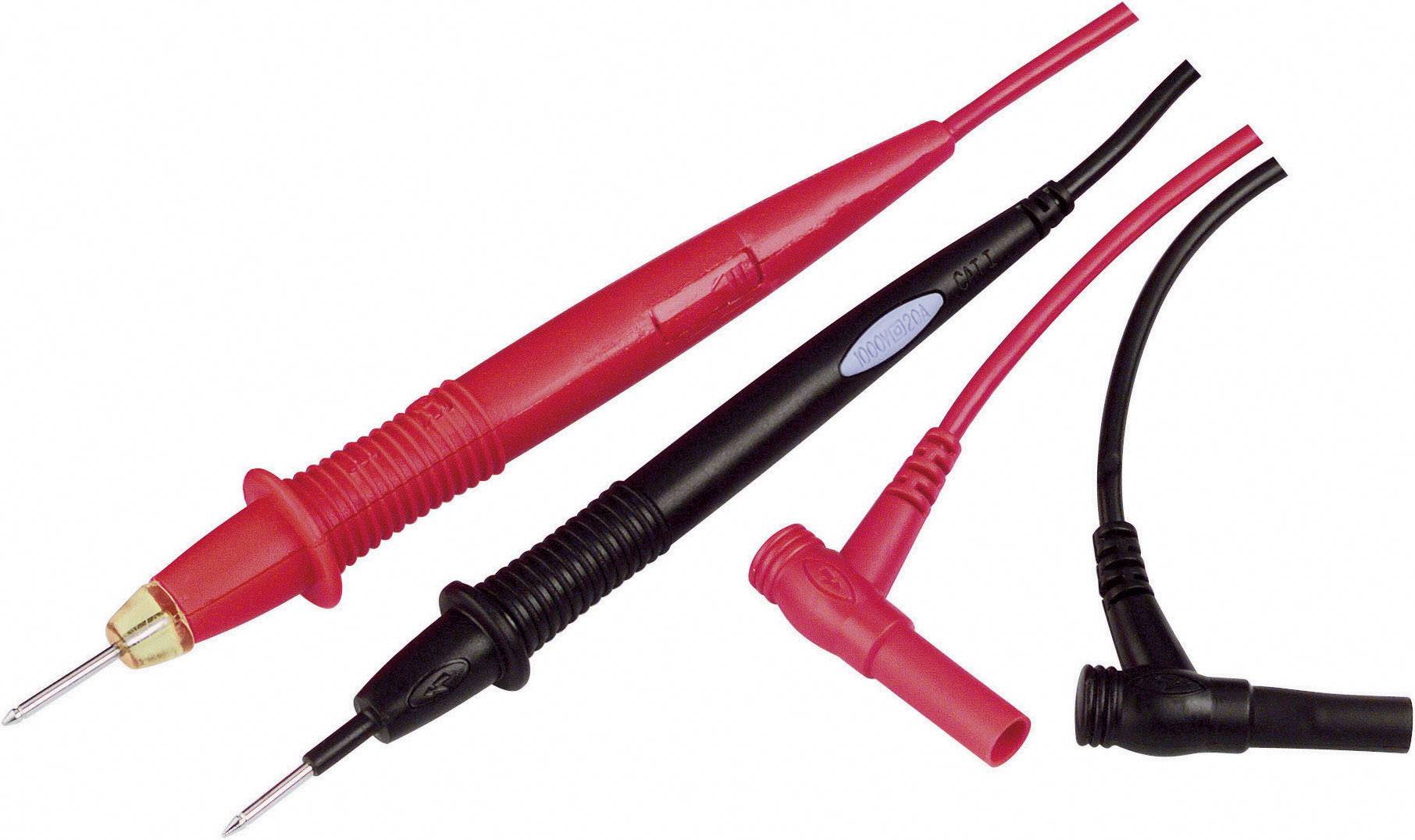 VOLTCRAFT TL-1 Safety test lead et Banana jack 4 mm Test probe 1.00 m Black, Red 1 Set-0