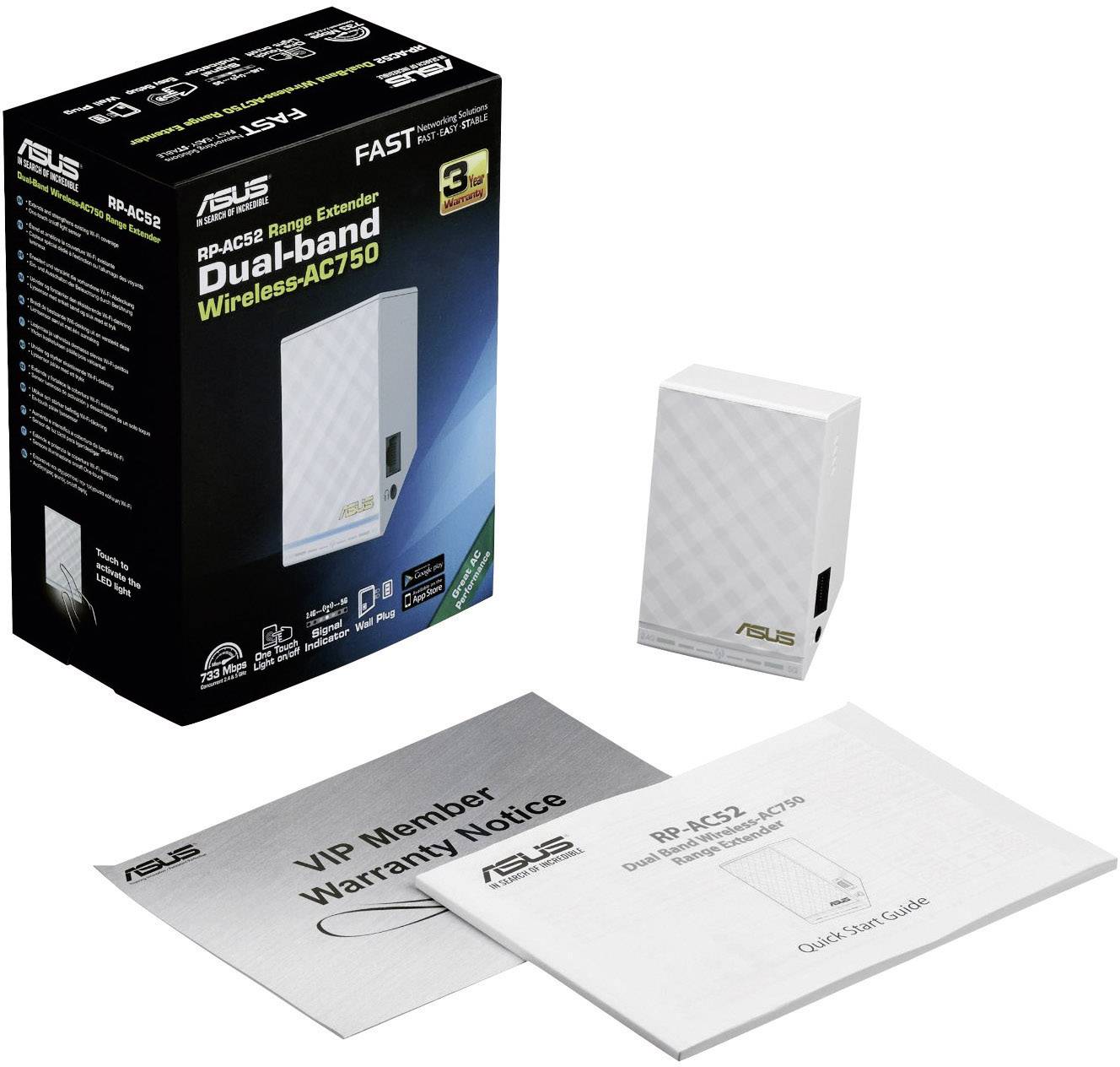 Asus Wi-Fi repeater RP-AC52 90IG00T0-BM0N00 750 MBit/s-2