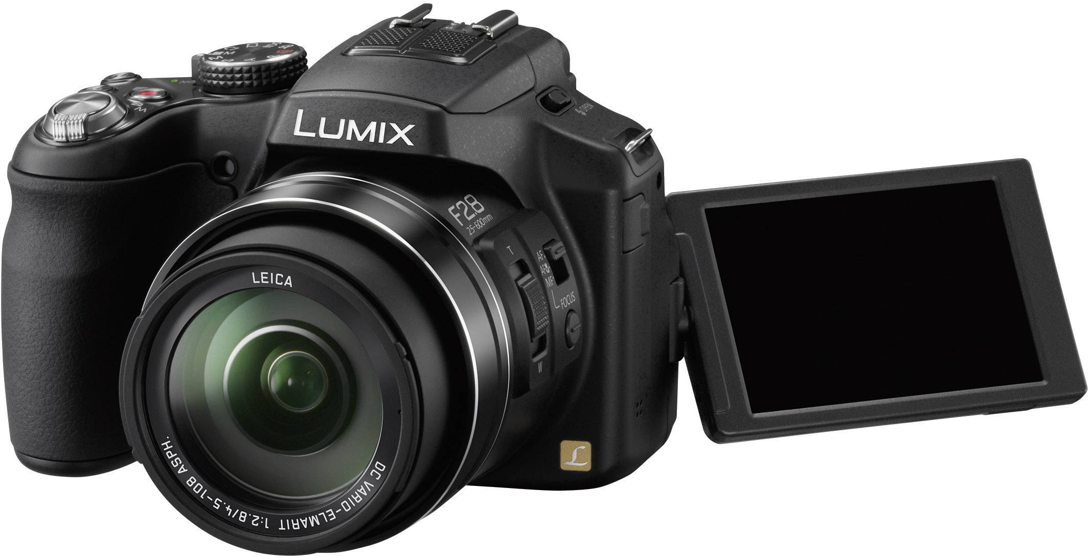 Panasonic Lumix DMC-FZ200 Digital camera 12.1 MP Optical 24 x Black Full HD Video, Pivoted display, Hot shoe, EVF | Conrad.com