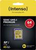 Intenso Premium SDXC card 64 GB Class 10, UHS-I