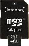 Intenso Micro SDXC card 64 GB UHS-I premium incl. SD adapter