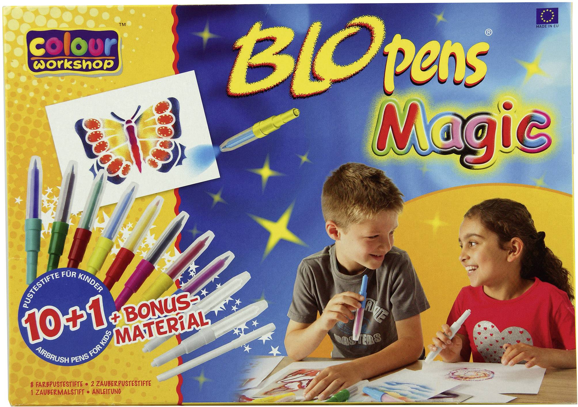 BloPens Blo Pens Pustestifte Magic 10+1 inkl Schablonen NEU 