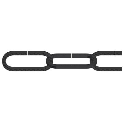 A broken black chain symbolically represents separation or interruption.