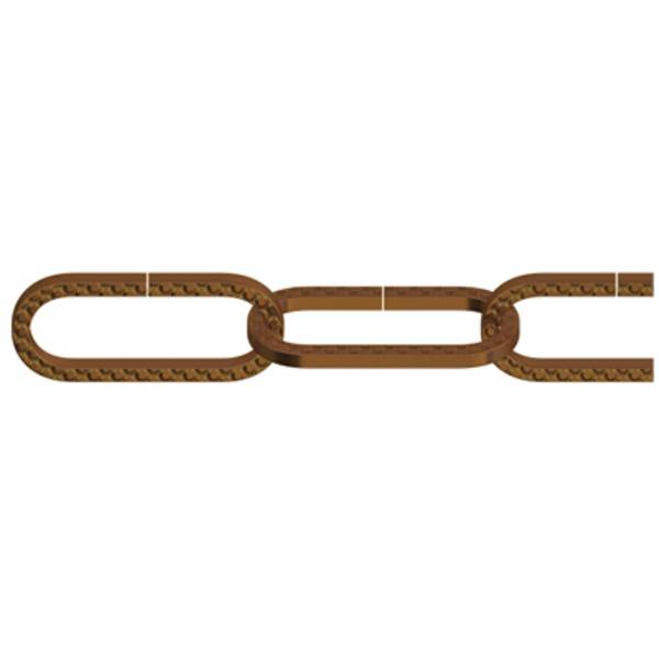 dörner + helmer 153612 Decorative chain Distressed brass Steel 20 m