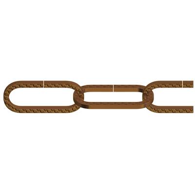 dörner + helmer 153722 Decorative chain Distressed brass Steel  40 m