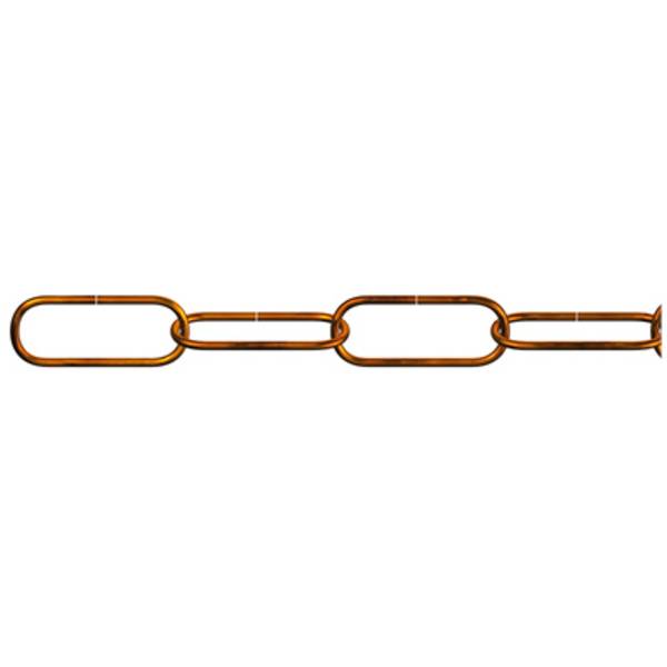 dörner + helmer 153642 Decorative chain Distressed brass Steel 20 m