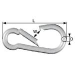 dörner + helmer 4815814 80 mm Aluminium Green Anodized Snap Hook Set (12 pcs)
