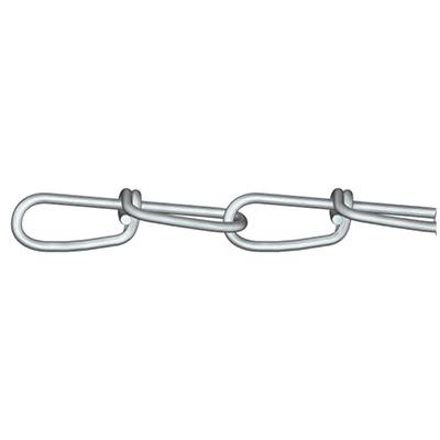 dörner + helmer 156136 Double loop chain  Silver Steel zinc galvanized 60 m