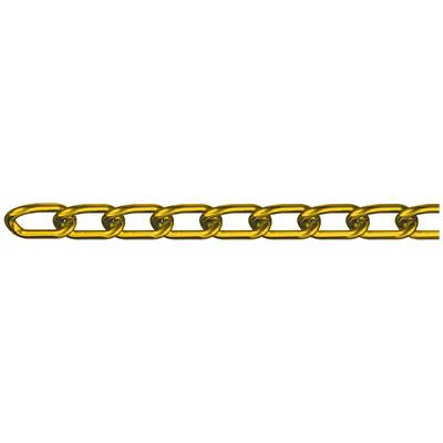 dörner + helmer 171643 Rolo chain (welded) Distressed brass Steel brass plated 10 m