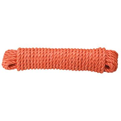 dörner + helmer 190323 Polypropylene rope twisted (Ø x L) 8 mm x 20 m Orange