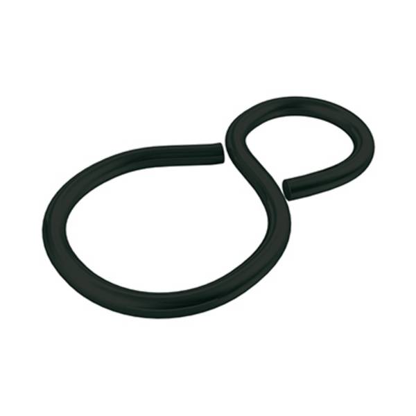 dörner + helmer 4810194 Set S hook, black Steel Black 10 Set