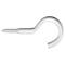 A white screw hook, suitable for hanging items on walls or ceilings.
