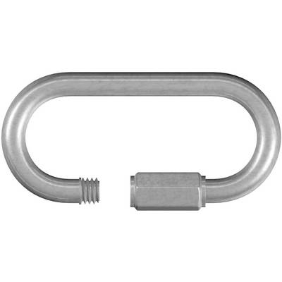 A metal oval carabiner with a screw-lock mechanism for securing items or people.