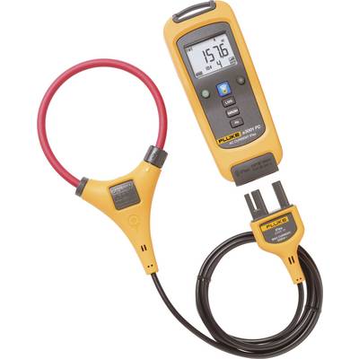 Portable measuring device with display '1576' and detachable current clamp. Used for measuring electrical currents and voltages.