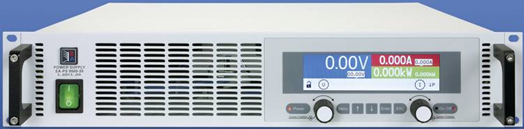 EA Elektro-Automatik EA-PS 9040-120 2U Bench PSU (adjustable voltage) 0 - 40 V DC 0 - 120 A 3000 W USB , Ethernet, Analogue No. of outputs 1 x