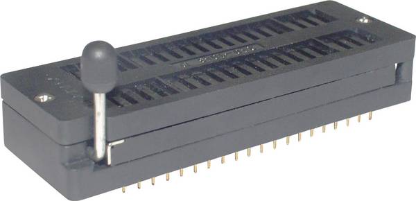 ZIF32GB ZIF 32 GB IC test socket Contact spacing: 15.24 mm Number of pins: 32 1 pc(s)