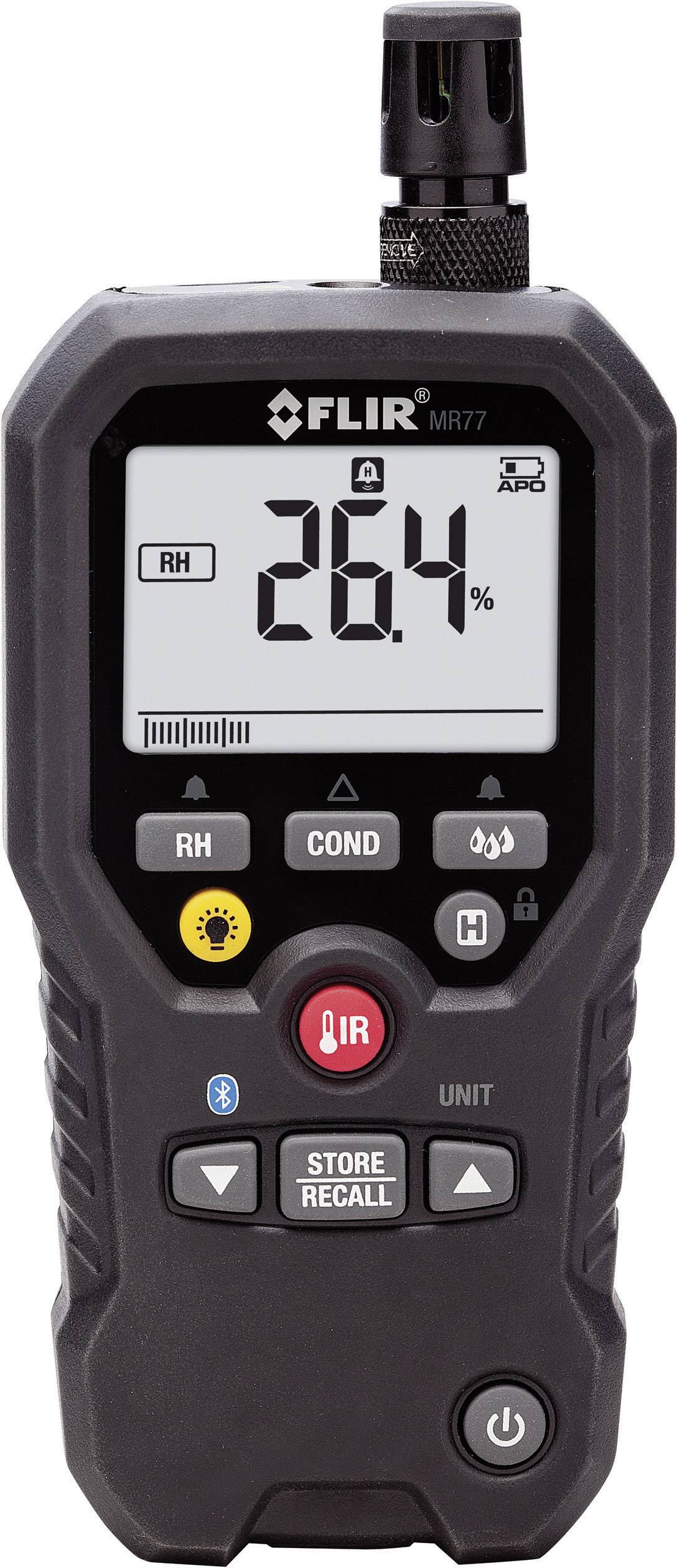 FLIR MR77 Moisture meter Building moisture reading range 0 up to 100 vol% Wood moisture reading range 0 up to 100 vol% Temperature reading