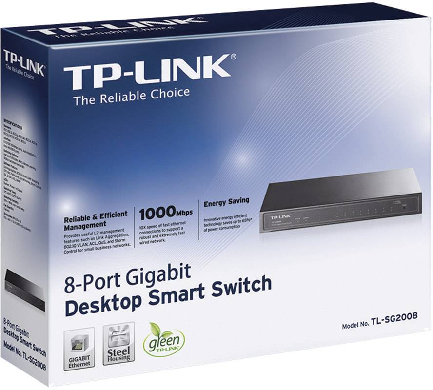 TP-LINK TL-SG2008 Network switch 8 ports 1 GBit/s | Conrad.com