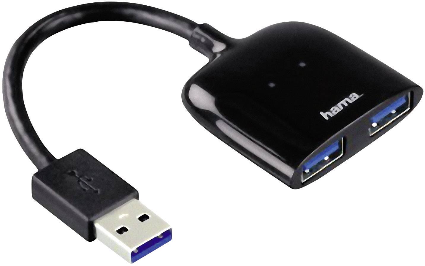 ubetalt sig selv væske Hama Mobil 2 ports USB 3.2 1st Gen (USB 3.0) hub Black | Conrad.com