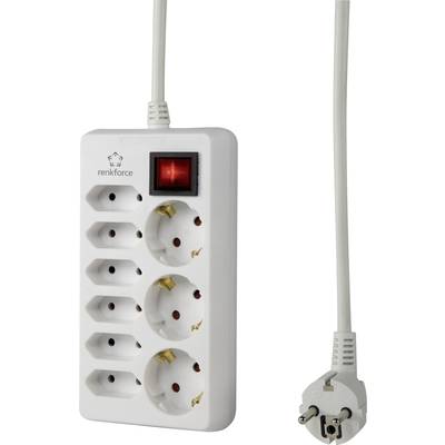Image of Renkforce 915D-CMW Power strip (+ switch) 9x White PG connector 1 pc(s)