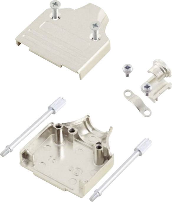 MH Connectors MHDM37-K 6560-0136-04 D-SUB housing Number of pins: 37 Metal 180 ° Silver 1 pc(s)