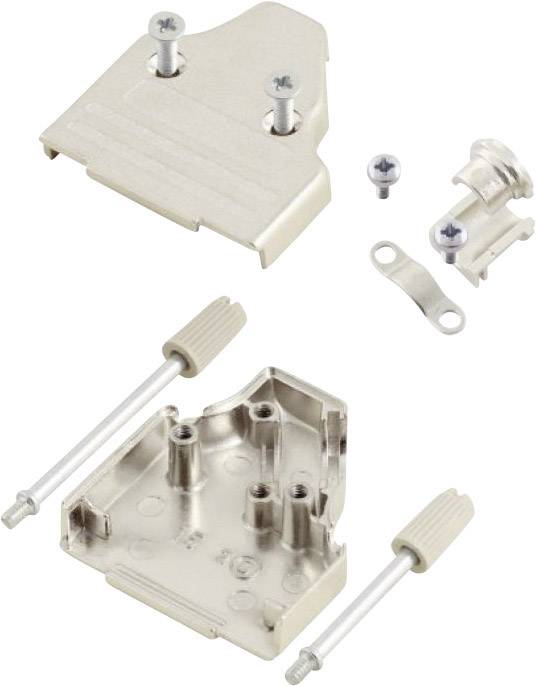 MH Connectors MHDM35-25-K 6560-0139-13 D-SUB housing Number of pins: 25 Metal 45 ° Silver 1 pc(s)