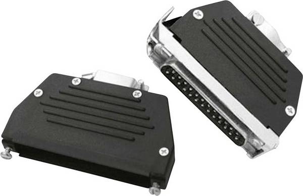 MH Connectors MHED-DS25S 2801-0101-03 D-SUB housing Number of pins: 25 Plastic 180 °, 45 ° Black 1 pc(s)