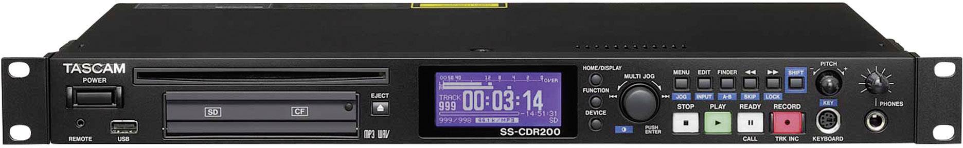 Tascam Ss Cdr200 Audio Recorder Black Conrad Com