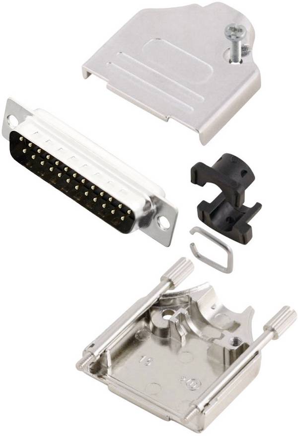 MH Connectors MHDTZK25-DM25P-K D-SUB pin strip set 180 ° Number of pins: 25 Solder bucket 1 pc(s)