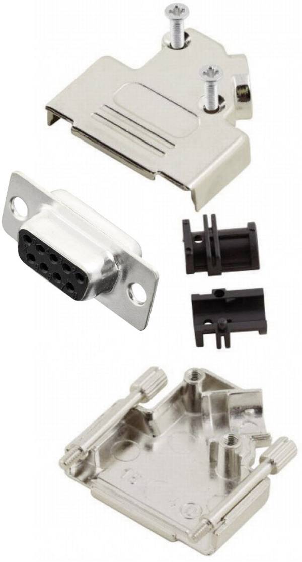 MH Connectors MHD45ZK9-DB9S-K D-SUB receptacle set 45 ° Number of pins: 9 Solder bucket 1 pc(s)