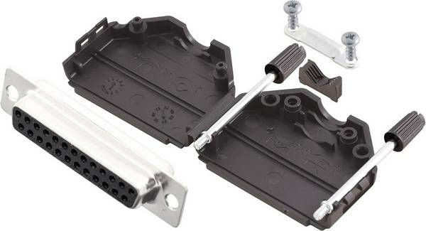 MH Connectors MHDPPK25-DB25S-K D-SUB receptacle set 180 ° Number of pins: 25 Solder bucket 1 pc(s)