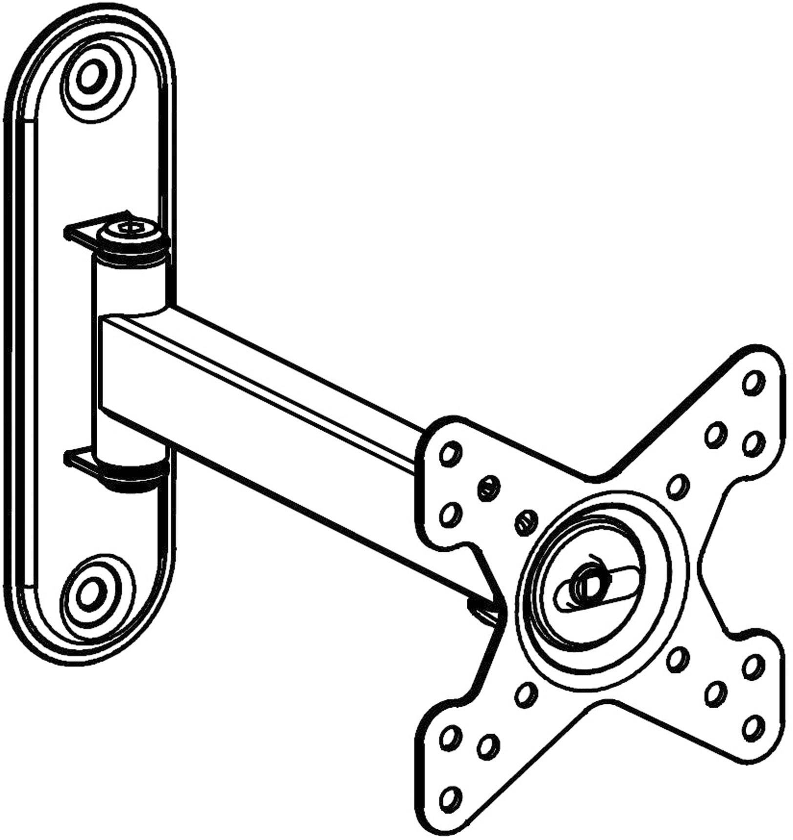 SpeaKa Professional Monitor wall mount SP-MO-02 1 Display(s) 25,4 cm (10") - 81,3 cm (32") Tiltable, Swivelling-5