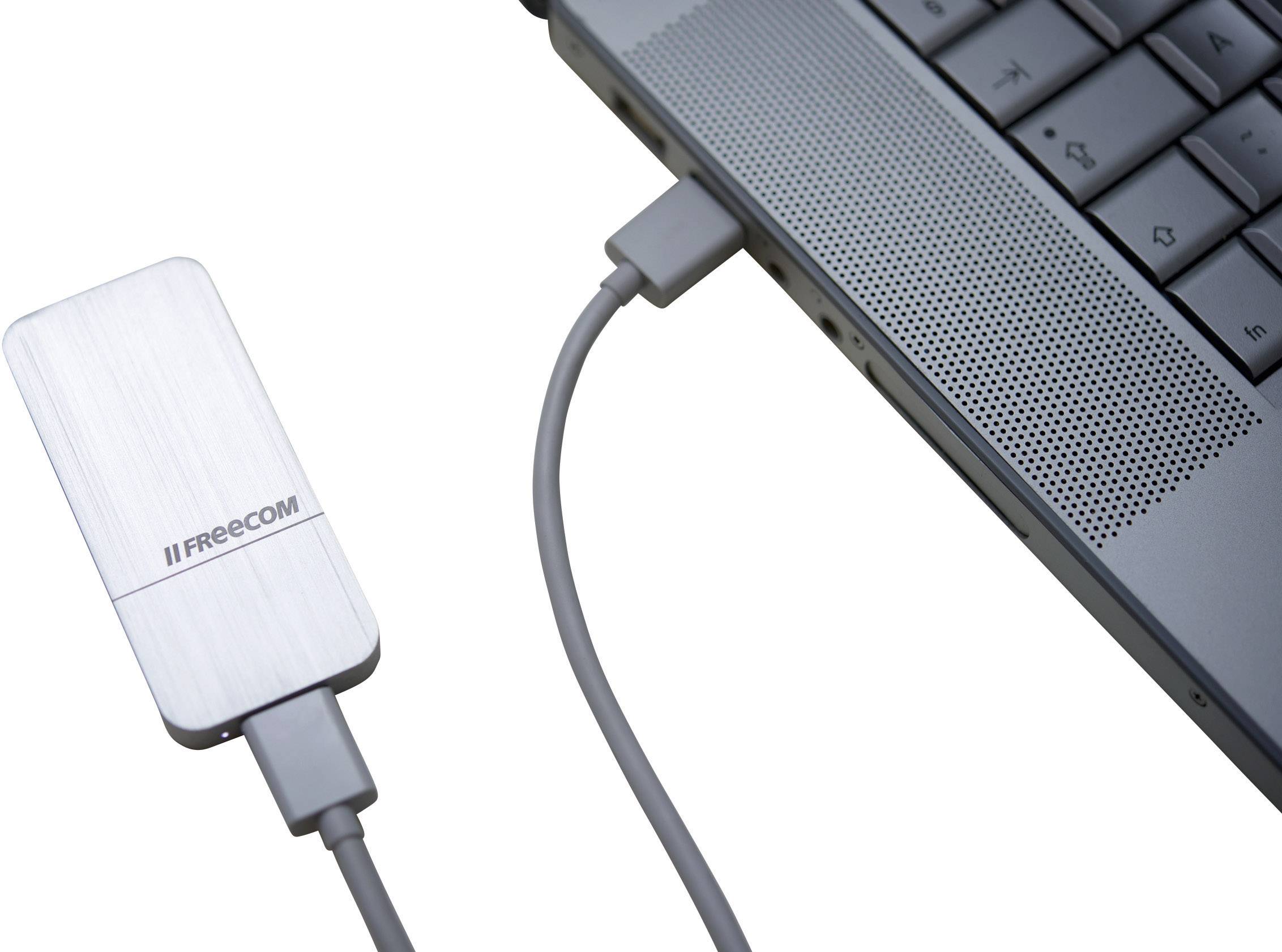 External SSD hard drive 256 GB mSSD Aluminium USB 3.0 from