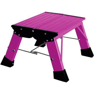 Krause Treppy PlusLine 130358 Aluminium Step stool Folding Operating height (max.): 2.20 m Pink 1.8 kg