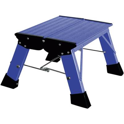 Krause Treppy PlusLine 130341 Aluminium Step stool Folding Operating height (max.): 2.20 m Blue 1.8 kg