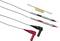 Measurement lead set with two test probes, red and black, and a yellow measuring stick. Suitable for electrical measurements and tests.