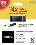 Sony USB Stick Micro Vault 8 GB USB 3.0, black