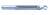 A spiral metal drill bit with a scale-accurate measurement indicator along the shaft, on a white background.