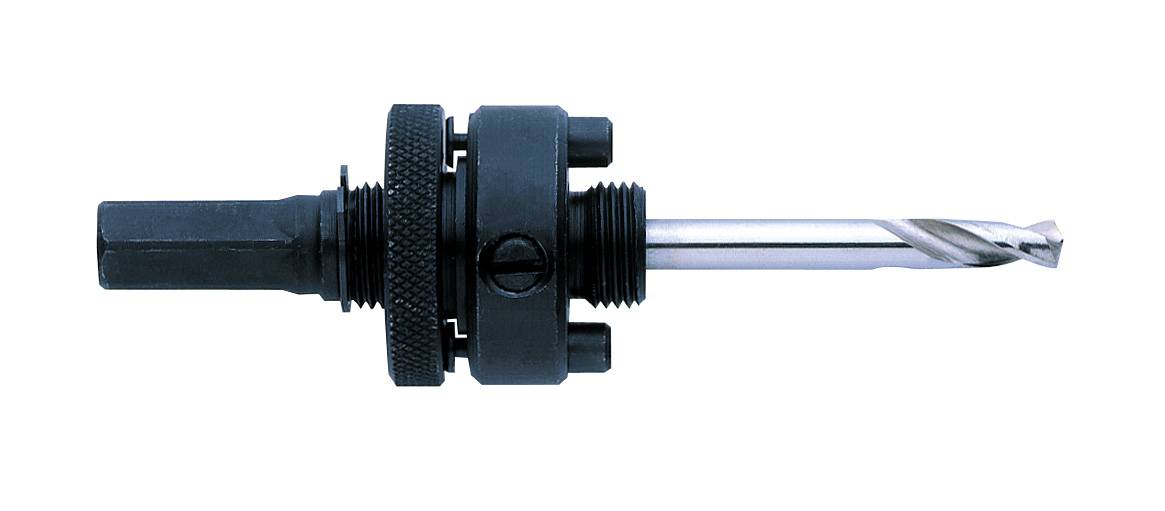 Metal drill bit with a black hex shank and silver drill head, suitable for precision drilling in metal surfaces.