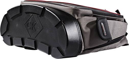 Multifunctional tool bag with a robust, water-resistant base and a zipped pocket. A branded loop is visible.