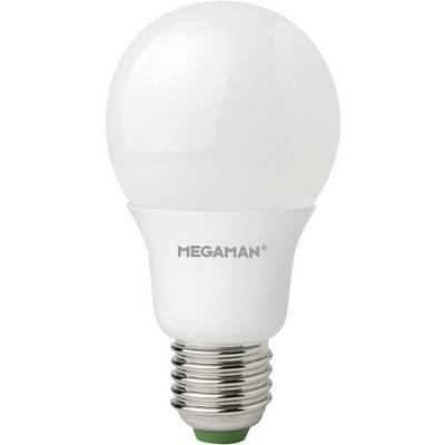 A white light bulb with an Edison screw base and the inscription 'MEGAMAN'.